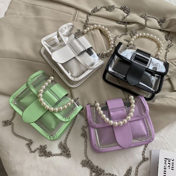 

новый плечо сумки прозрачные твердые женщины сумки crossbody сумки на ремне сумки бисером кошелек мешок женщин портативный crossbody сумка