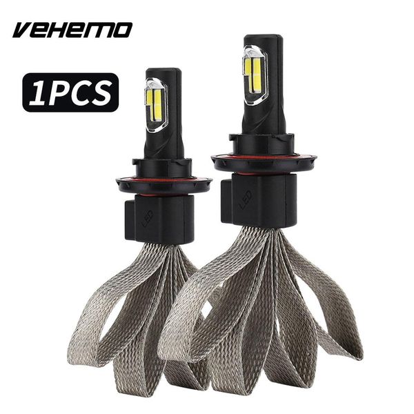 

vehemo led headlight led fog light front lamp h13/9008 8000lm universal replacement lighting assembly light bulbs car styling