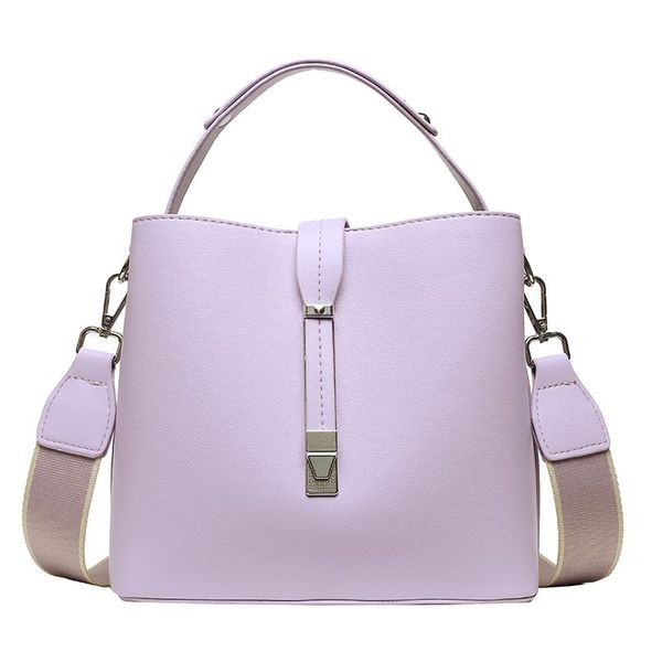 

lady handbag small fashion female shoulder bag literary youth bucket bag large capacity solid color women shopping simple