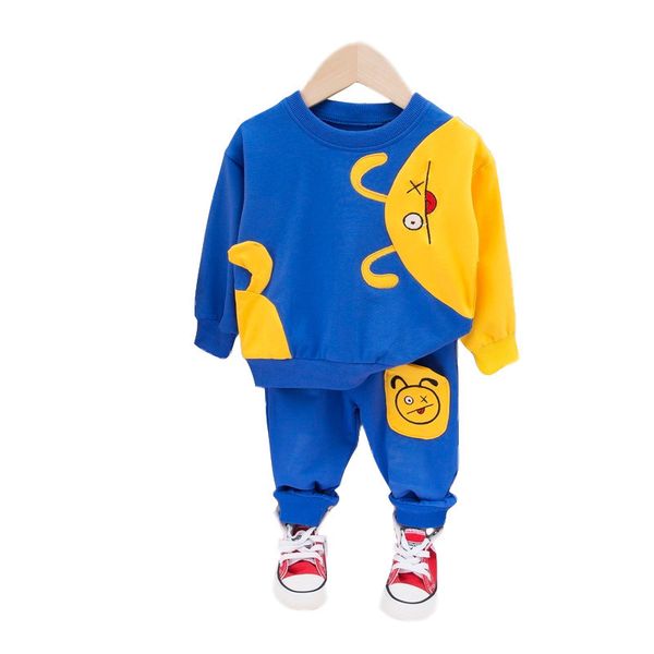 

весна осень детская одежда дети мальчики девочки мультфильм шаблон футболка брюки 2 шт. / компл. малыш мода одежда детские спортивные костюм, White