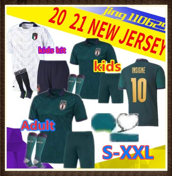 

kids kit european league 2019 2020 italy soccer jerseys 2020 maglie da calcio verratti jorginho romagnoli immobile chiesa bonucci foo, Black;yellow