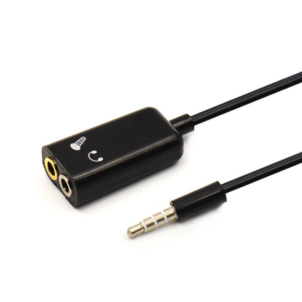 

aux splitte 3.5mm double jack headphone splitter microphone audio adapter 2 in 1 headphone jack microphone hole for moblie phone