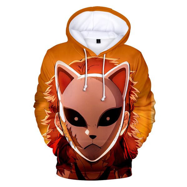 

aikooki new demon slayer kimetsu no yaiba 3d hoodie men/women sweatshirts spring autumn winter casual hoodies boys/girls coats, Black