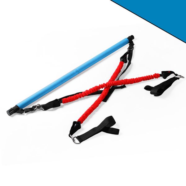 

multi-function yoga pilates fitness bar elastic bar pull rope resistance strength training fitness equipment workout trainer