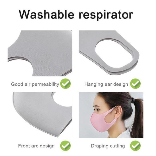 

polyester fiber cute pm2.5 washable mouth mask anti haze dust mask nose filter windproof face muffle cloth respirator