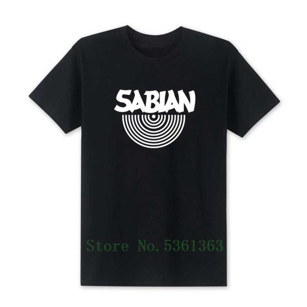 

2020 fashion sabian men t shirts new cool printed short sleeve the music men t shirt cotton tees size s-5xl, White;black