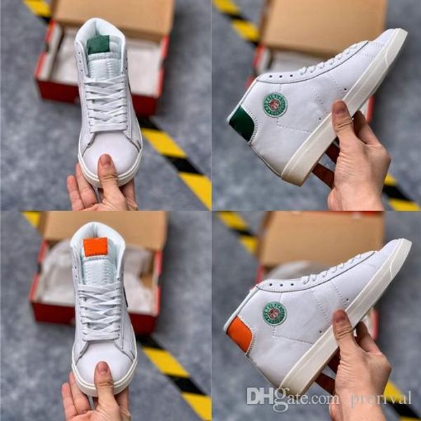 

2019 blazers mid stranger things hawkins high school running shoes mens womens orange green outdoor designer sports sneakers des chaussures