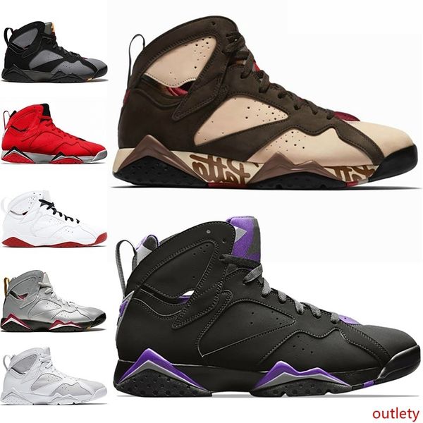 

7 men basketball shoes 7s patta ray allen reflections of a champion mens trainer athletic sports sneakers size 41-47