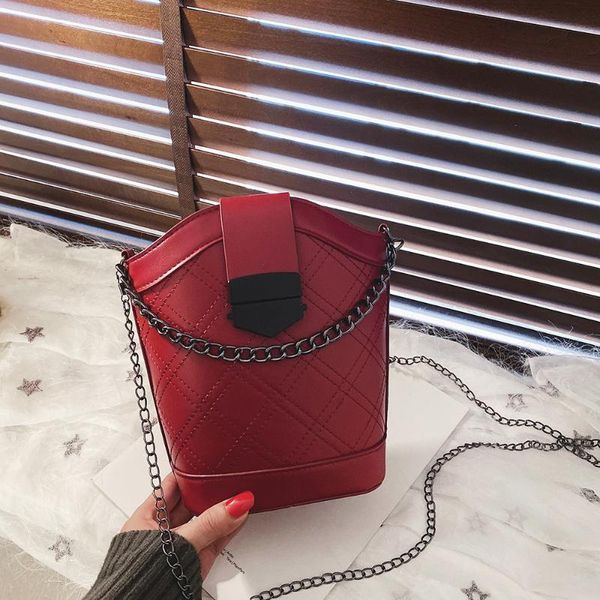 

fashion women shoulder bag 2020 new chain bucket handbags quality pu leather women's totes shopping bag bolsa feminin