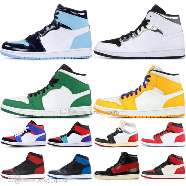 

1 high og banned bred toe spider-man unc 1s 3 men basketball shoes chicago royal blue white boys mens luxury designer sneakers sports