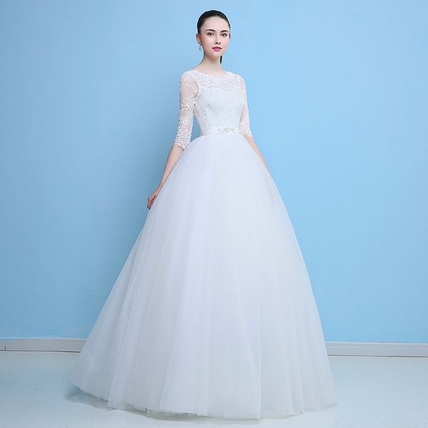 

новое поступление свадебное платье vestido де festa платье тюль бальное платье долго стиль кружева бусы 2018 бальные платья, White