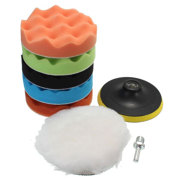

7x 3''5''6''7''buffing sponge polishing pad hand tool kit for car polisher compound polishing