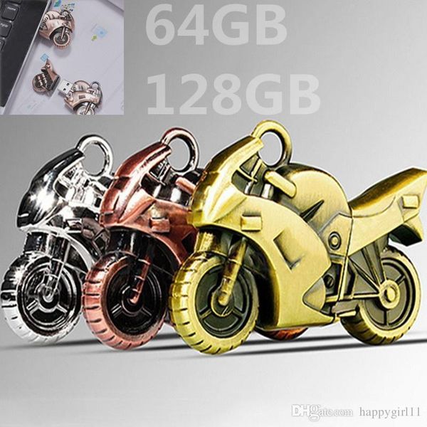 

extreme speed metal motorcycle model usb flash drive plate usb flash pen drive stick usb u disk (color: silver gold bronze) (size: 64gb,128g