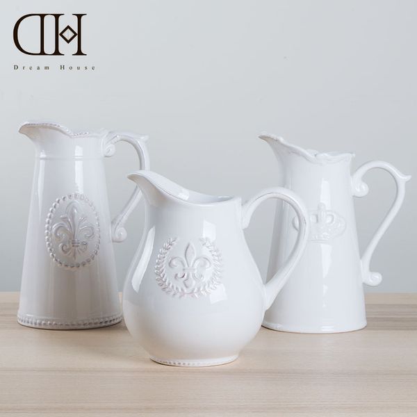 

dream house dh ceramic vintage seal pattern hydroponics flower vase home wedding decoration maison accessories modern vs133269