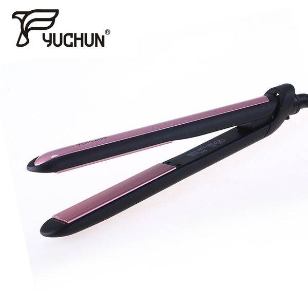 

2019 professional 35w hair flat iron negative ion hair straightening curling iron corrugation for dry straightener curler, Black