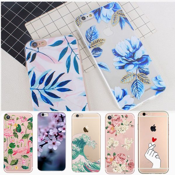 

flower phone case sfor iphone 7 xs case soft tpu back cover for iphone 6 6s 7 8 plus iphone x 10 5 5s se case cover phone cases