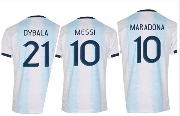 

19-20 Argentina 10 Messi 21 Dybala Thai Quality Soccer Jersey Shirts,Home Away Black Customized 11 Di Maria 22 L.MARTINE Soccer Wear