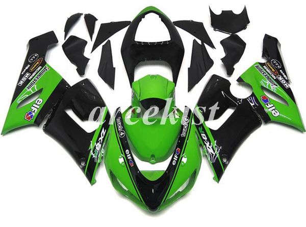 

4 gifts new abs motorcycle fairings set fit for kawasaki ninja zx-6r zx6r 2005 2006 6r 05 06 body set custom green eif