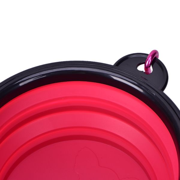 

1pc портативный путешествия чаша для собак воды контейнеры для пищевых продуктов складная силиконовая многофункциональный pet складной чаша