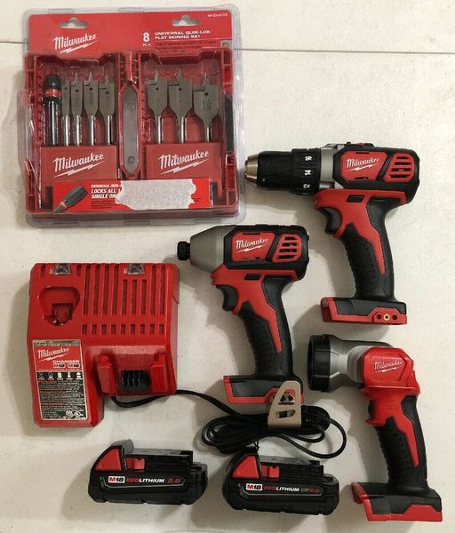 

Milwaukee m18 18 volt lithium ion 3 tool combo kit 2x 2 0ah flat bore et