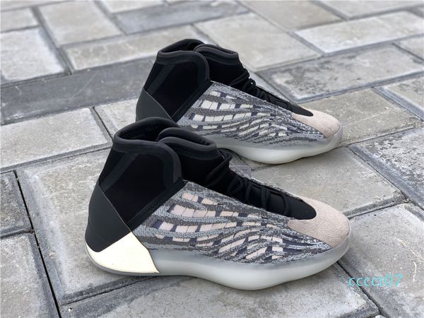 

new quantum basketball shoes eg1535 black zebra kanye west 3m sneakers sports reflective sport chaussures mens trainers quality