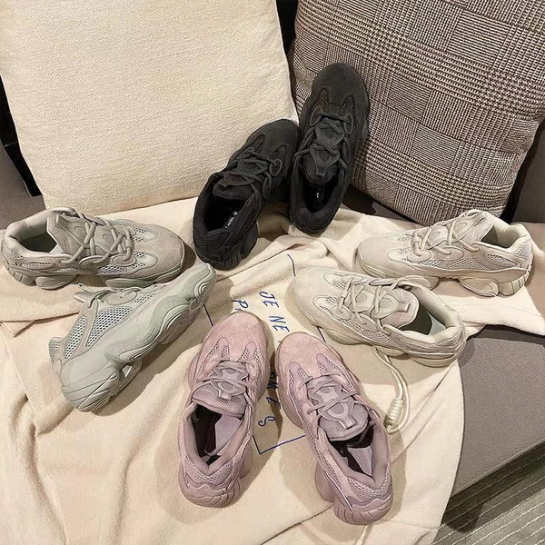 

(с коробкой) Kanye West 500 Wave Runner Blush Salt DESERT RAT Shoes кроссовки yeezy yeezys 00 athletic Men Women V2 Static sho396a#