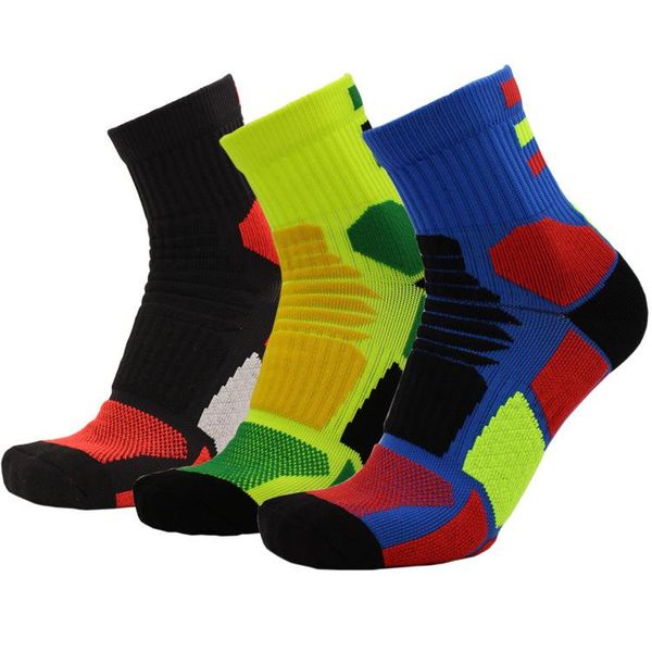 

2020 men basketball sports sock breathable towel bottom non-slip cycling football running man sport socks 3 colors wholesale, Black