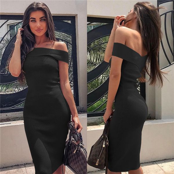 

solid color womens dresses fashion slash neck backless panelled womens designerr dresses casual females clothing, Black;gray