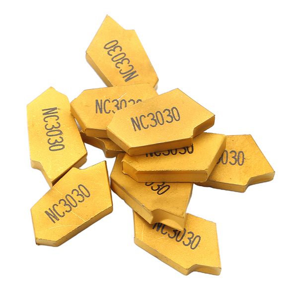 

set of 10 3mm gtn3 metal parting off tips inserts lathe tool accessories