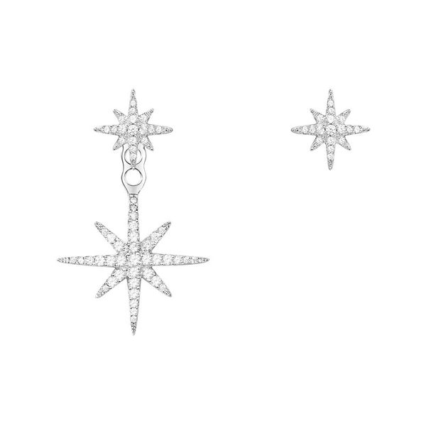 

Brand Meteor Dangle Earrings for Women PM Designer Inlay Diamond Asymmetric Stars Dangle Earrings Eardrops Party Jewelry Accessories DHL