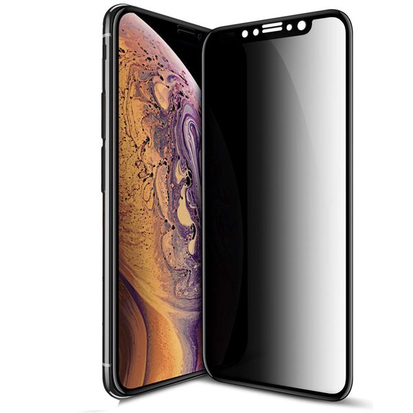 

privacy filter tempered glass full coverage film antispy shield screen protector for iphone x xs max xr 11 pro max