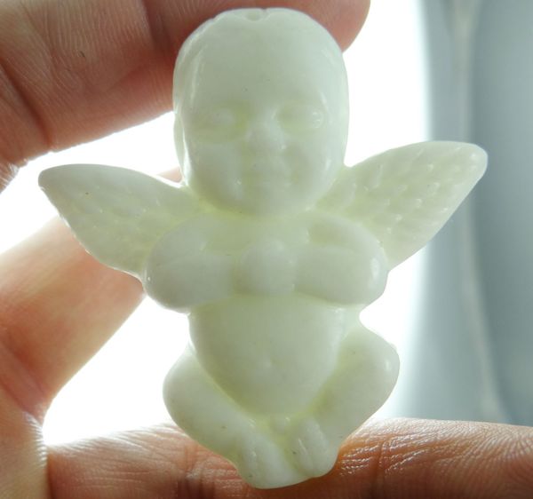 

52*50wholesale natural chinese liantian stone hand-carved statue of buddha amulet pendant necklace jewelry making, Silver