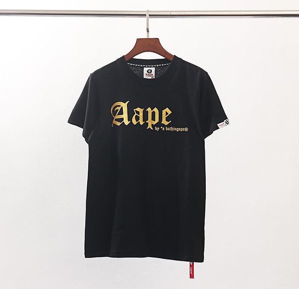 

aapes нового стиль дизайнеры футболка одеждаженского embroiderys summer casual streetwear марка рубашка мужчины женщина хлопок рубашка верхн, White;black