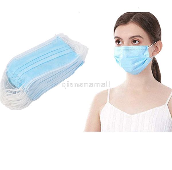 

electronic blue supplier component disposable flat ear loop face 50pcs mask 3ply with factory price q052