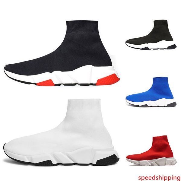 

discount designer shoes speed trainer bule black white red flat fashion mens womens socks sneakers trainers casual shoes size 36-45