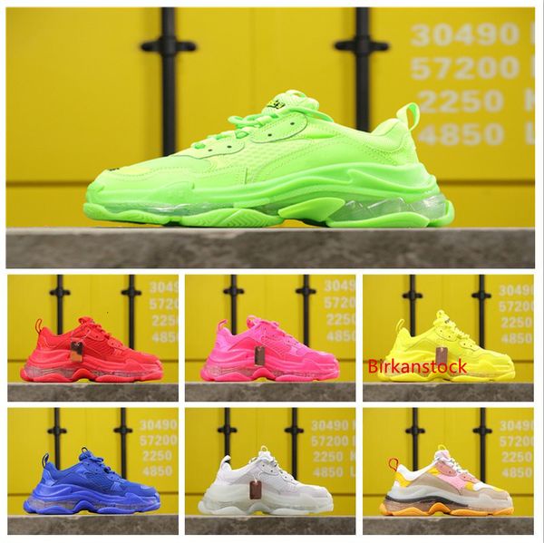 

paris triple-s 3.0 зеленый красный розовый синий желтый белый caystal нижняя подушка кроссовки тесс.s. gomma кроссовки мужские женские дизай