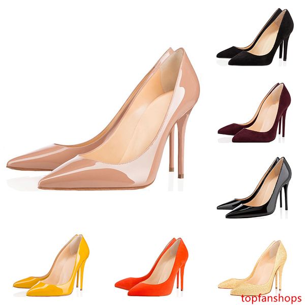 

модные роскошные дизайнерские женские туфли на высоких каблуках 8 см 10 см 12 см обнаженная черная белая кожа с острыми носами туфли-лодочки