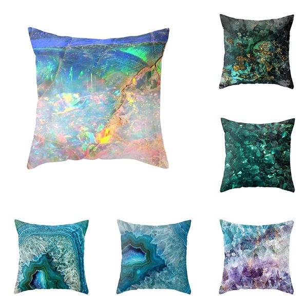 

geometric marbling pattern cushion covers simple home throw pillows covers decorative linen pillow case for sofa chair 45*45cm