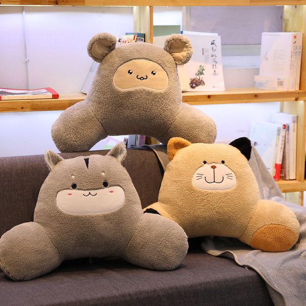 

новый мультфильм cat hamster животные подушки-в-поясничная поддержка одеяло для офиса стул подушки washable