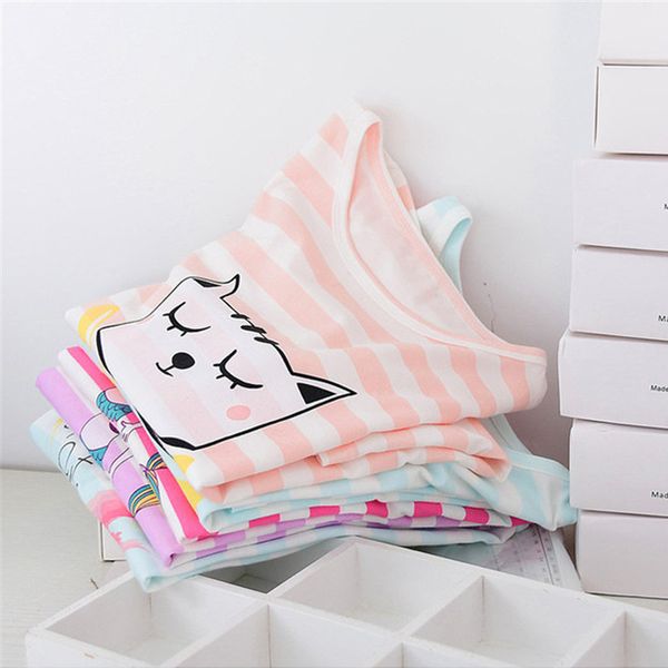 

cotton girls nightgowns summer kids clothes children's nightdress baby girl homewear pajamas dress cartoon striped night gowns, Blue;red