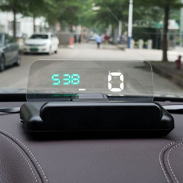 Carro C500 5 polegada OBD2 HUD Head-up Display Inteligente de Consumo de Combustível Digital de Computador Sistema de Aviso de Velocidade