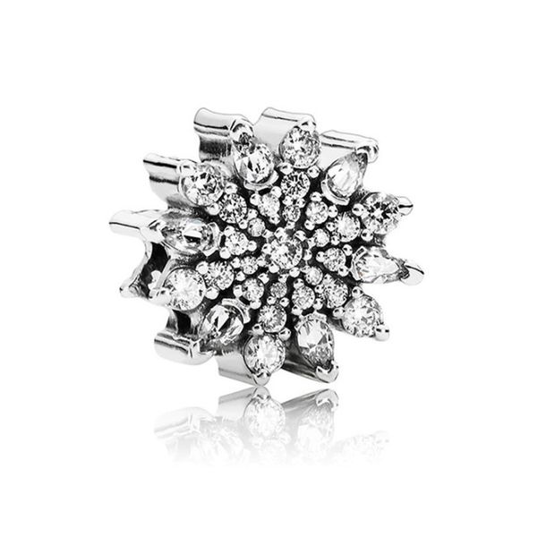

3 color alloy charm bead snowflake full crystal fashion women jewelry stunning european style for diy bracelet, Black