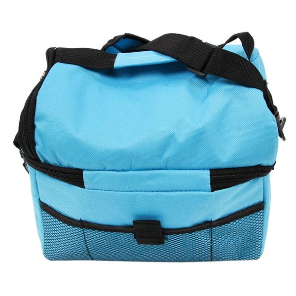 Borsa termica di design, borsa termica per il pranzo, borsa termica pieghevole per picnic, colore azzurro
