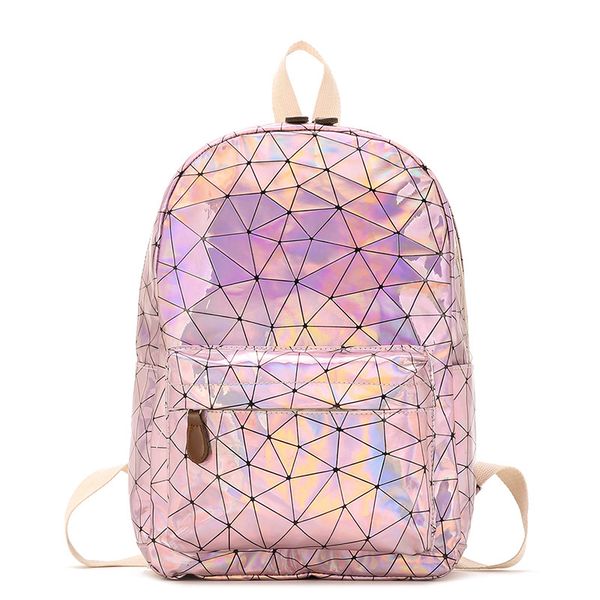 

large travel bags laser backpack women men girls bag pu leather holographic backpack school bags for teenage girls fashion bag