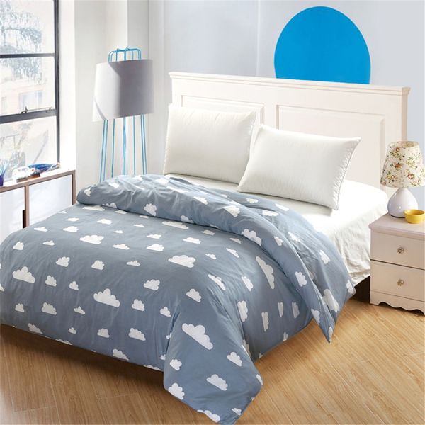 

modern simple style spring boys gray white clouds bedding 100% cotton cute kind off kids child gift duvet quilt cover full size duvet cover