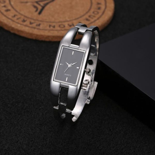

fashion silver women's watches creative design stainless steeel bracelet watch women watches ladies watch clock reloj, Slivery;brown