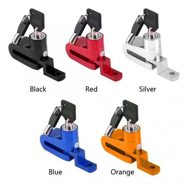 

universal motorcycle disc brake sturdy wheel lock security anti-theft device w/ mount bracket for motorcycles scooters and bikes