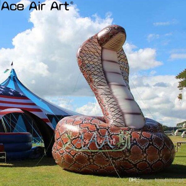 Gigante inflável de decoração de animais Snake/ COBRA para evento ao ar livre feito por Ace Air Art