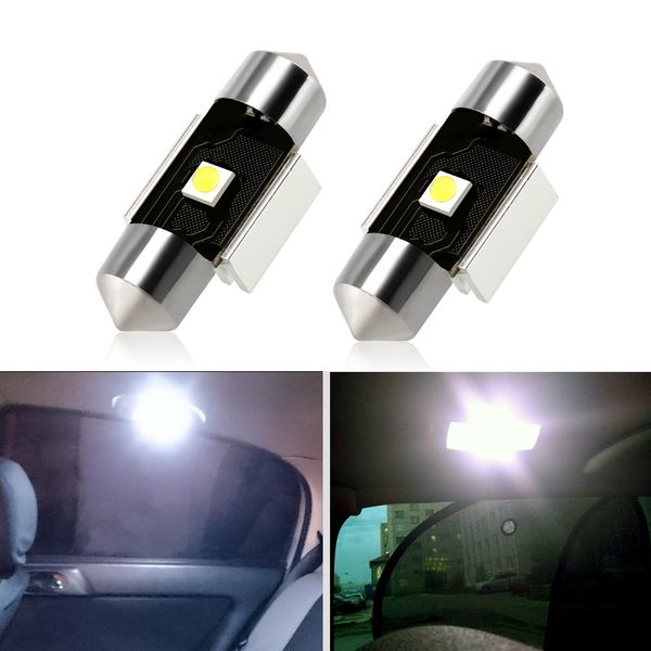 

2pcs c5w led bulbs canbus festoon light 31mm 36mm 39mm 41mm 6500k white auto dome lamp license plate car lights d020