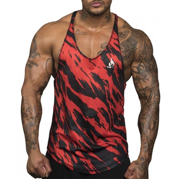

new mesh cloth quick dry singlets camouflage tank shirt bodybuilding equipment fitness men golds gymstringer kawaii, White;black